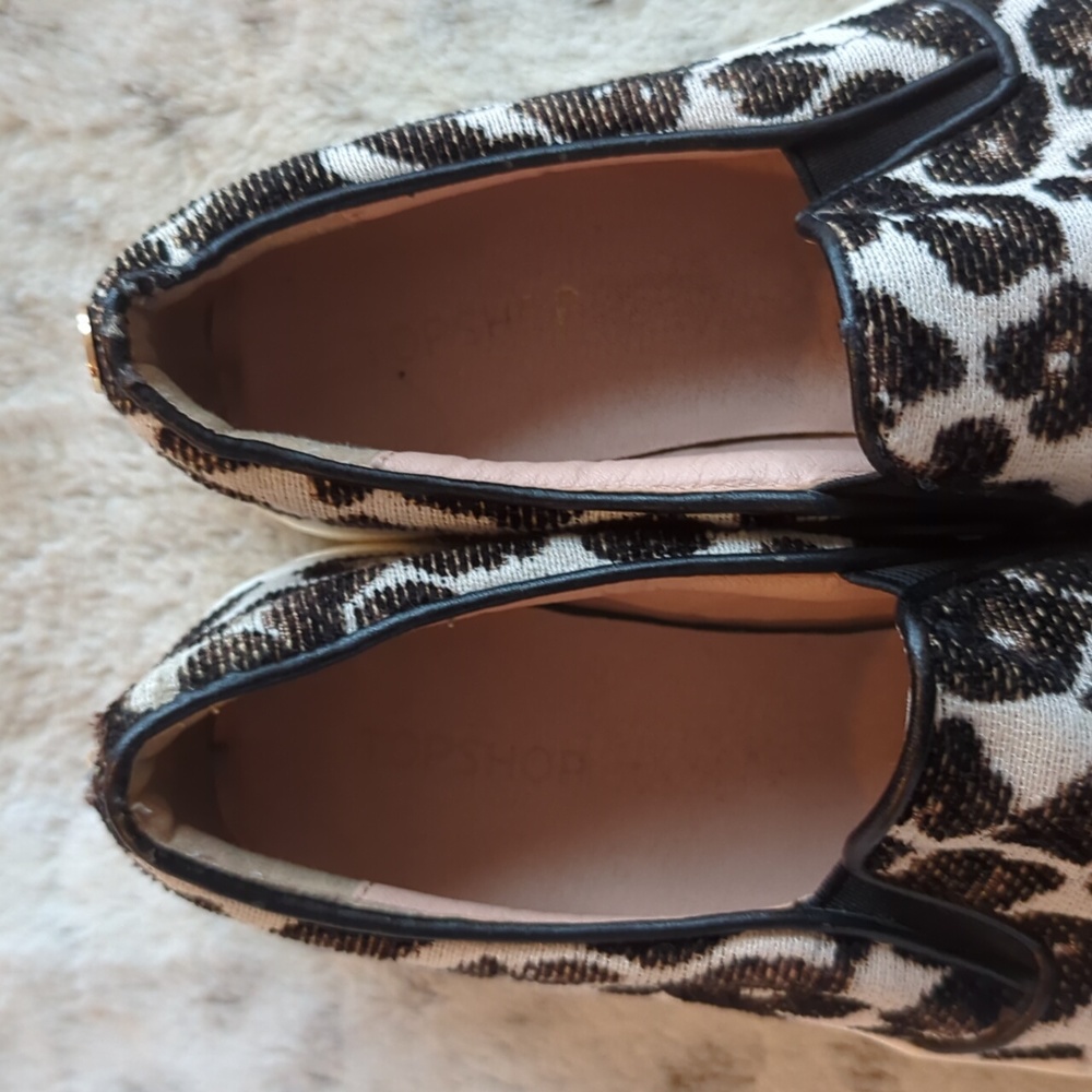 Topshop Leopard Print Canvas Slip On Streetwear S… - image 3
